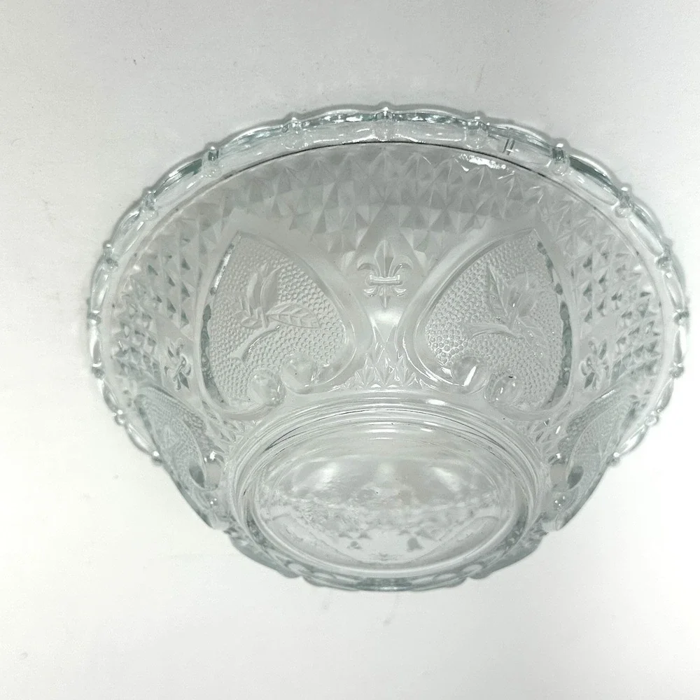 VTG KIM Indonesia Clear Pressed Glass Bowl 7